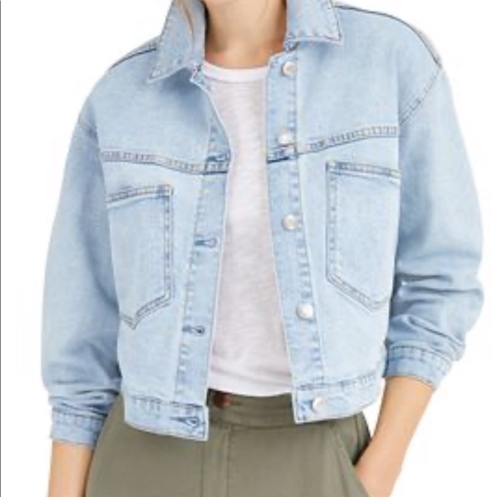 NWT OAT Cropped Denim Jacket